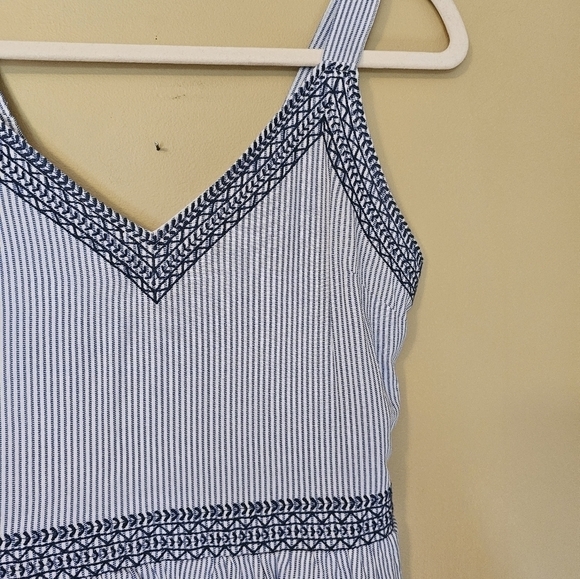 Japna Striped romper with embroidered detail Size Small - Picture 4 of 8